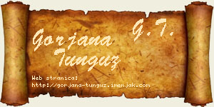 Gorjana Tunguz vizit kartica